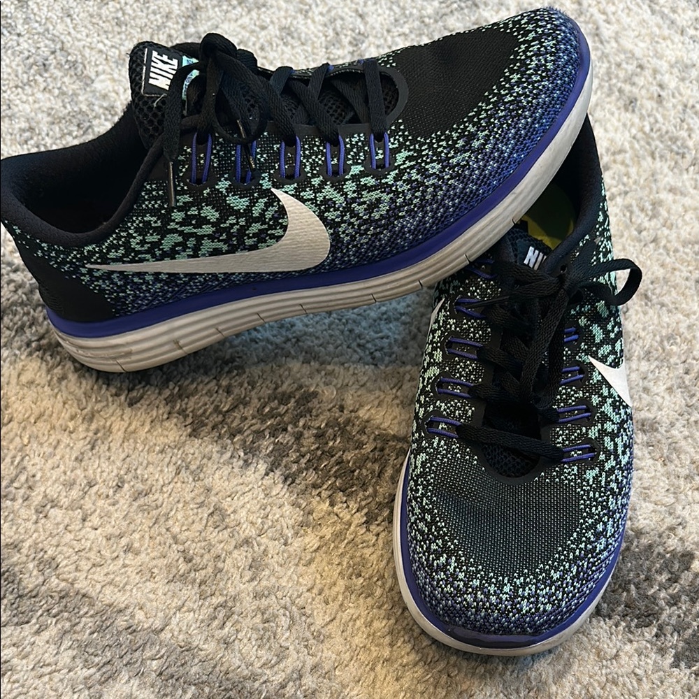 Nike Black and Blue Running Shoes